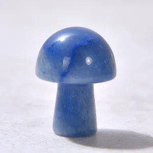 1" Blue Aventurine Mushroom Natural Gemstone Carving