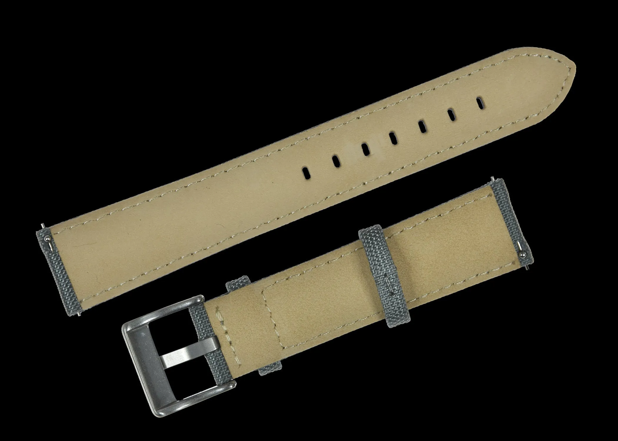 24mm Grey Sailcloth CORDURA® Watchstrap