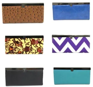 640-asst accordion wallets in assorted prints Case of 60