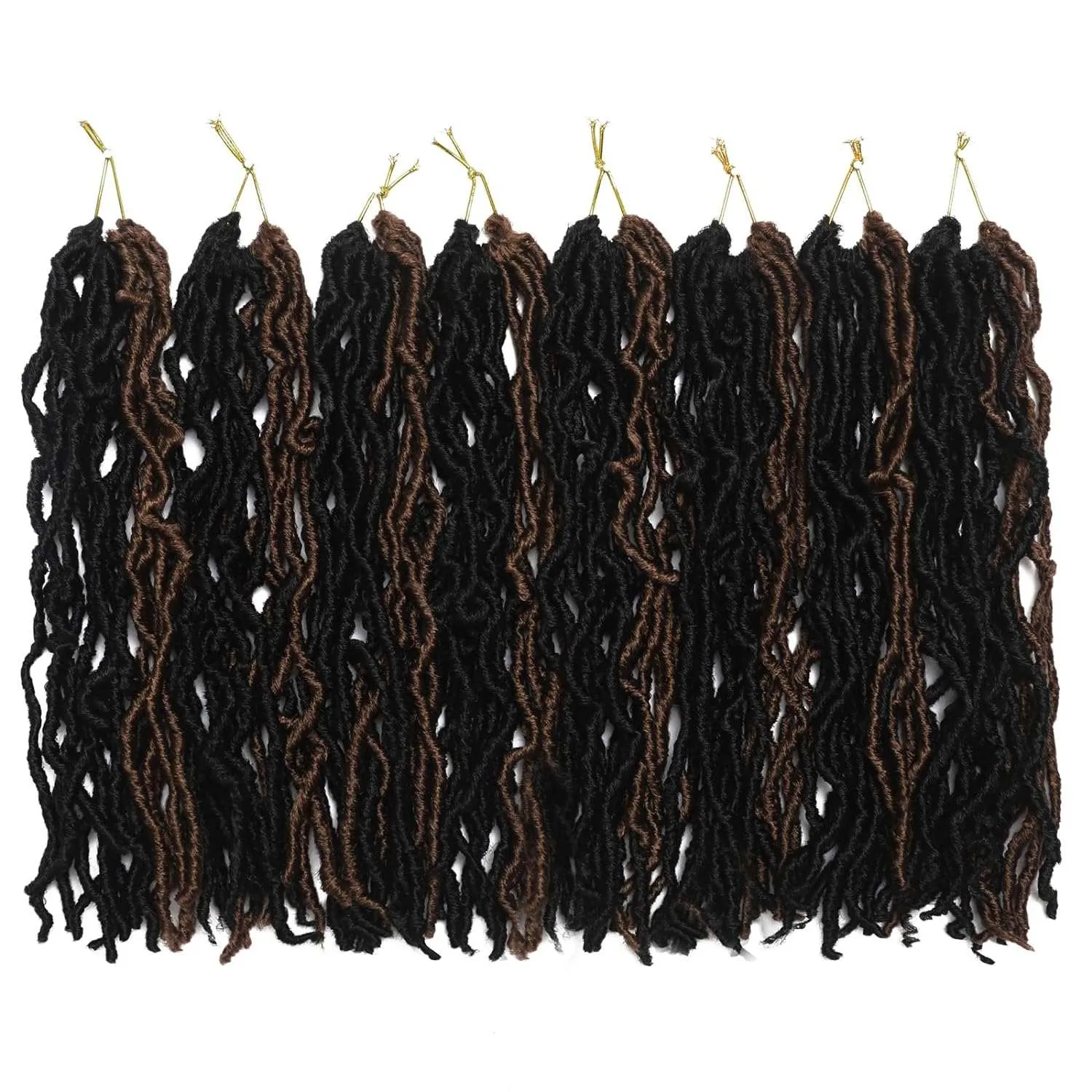 8 Packs Short Faux Locs Crochet Hair - 120 Strands