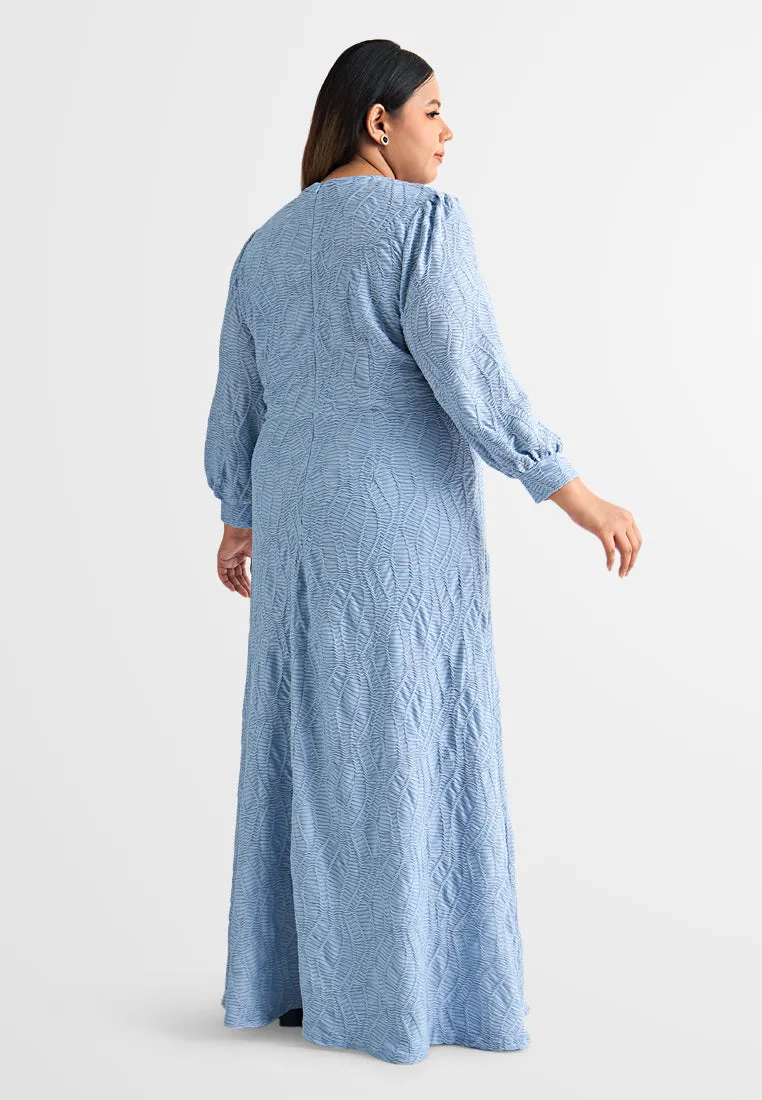 Annie Elegant Unique Textured Long Dress