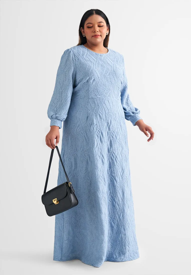 Annie Elegant Unique Textured Long Dress