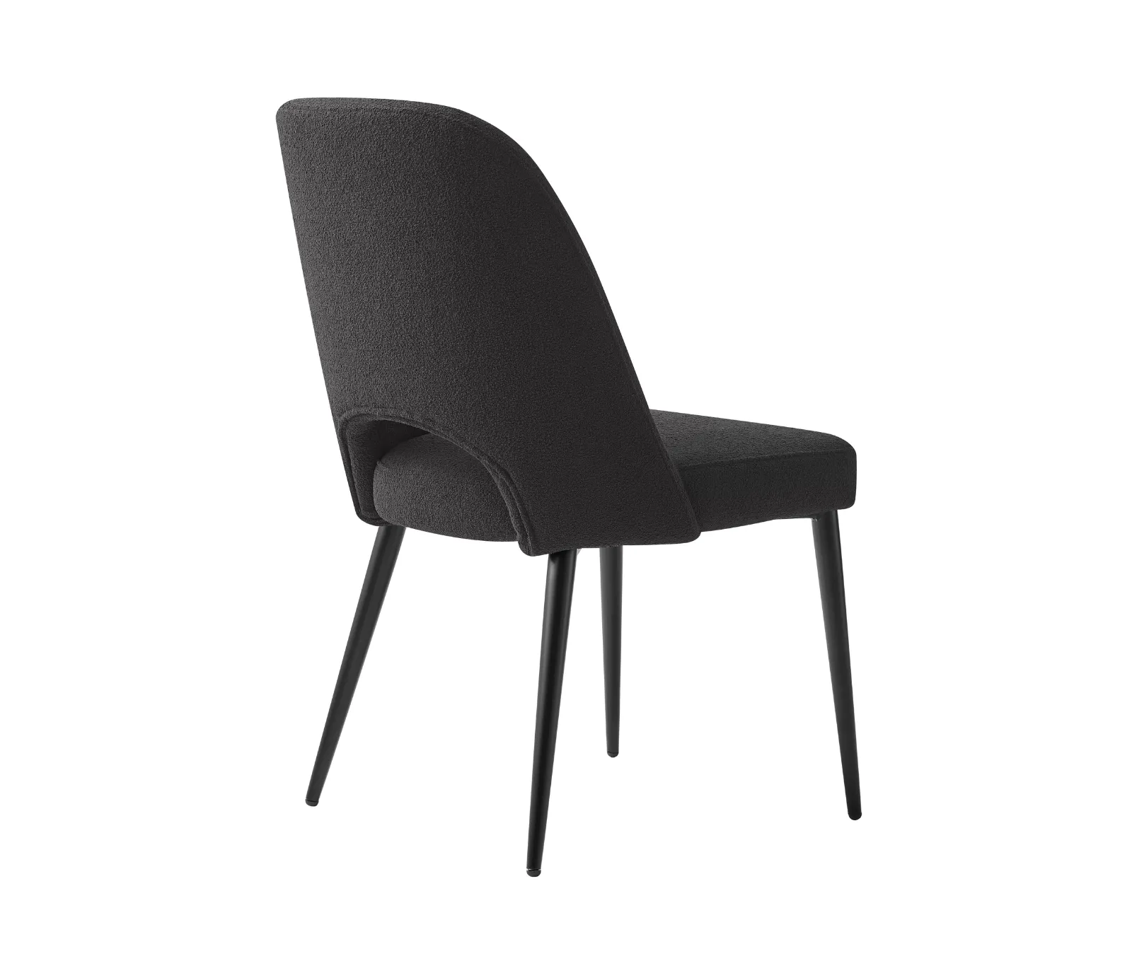 Arianna Side Chair - Black Boucle