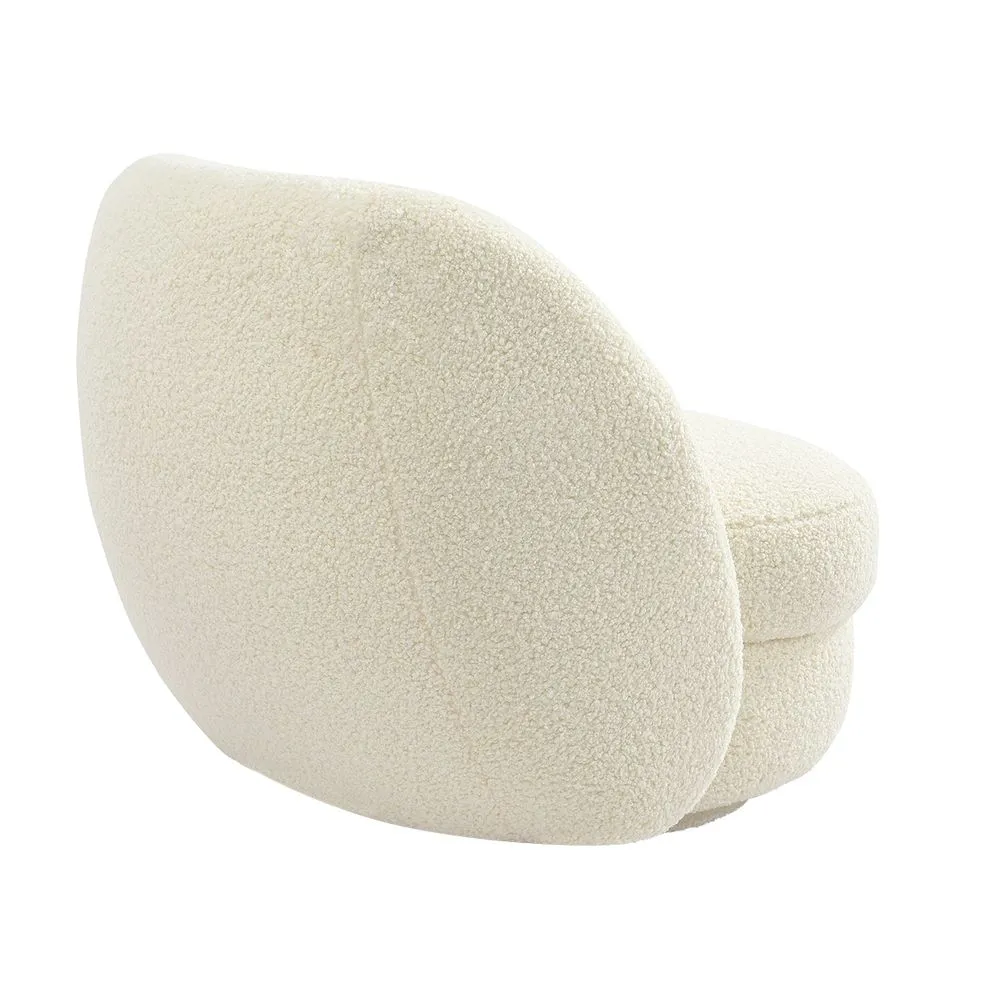 Aurora Swivel Arm Chair - Ivory Cosy Shearling