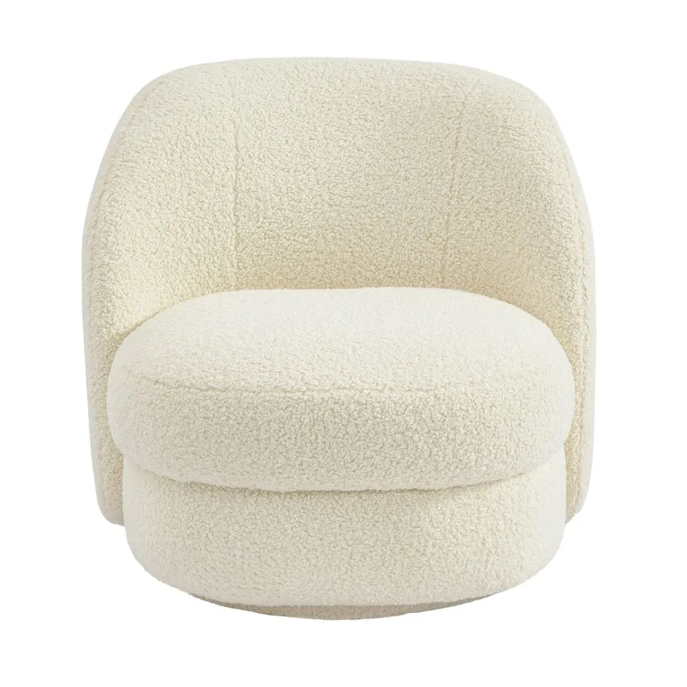 Aurora Swivel Arm Chair - Ivory Cosy Shearling