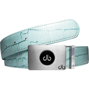 Ballmarker Aqua Crocodile Leather Texture Belt