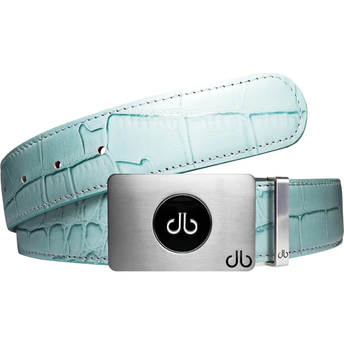 Ballmarker Aqua Crocodile Leather Texture Belt