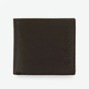 Barbour Debossed Logo Mens Billfold Wallet - Black