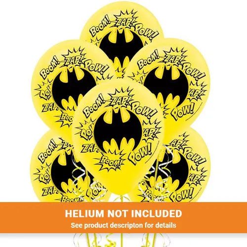 Batman Flat Balloon Kit 12" | 6ct