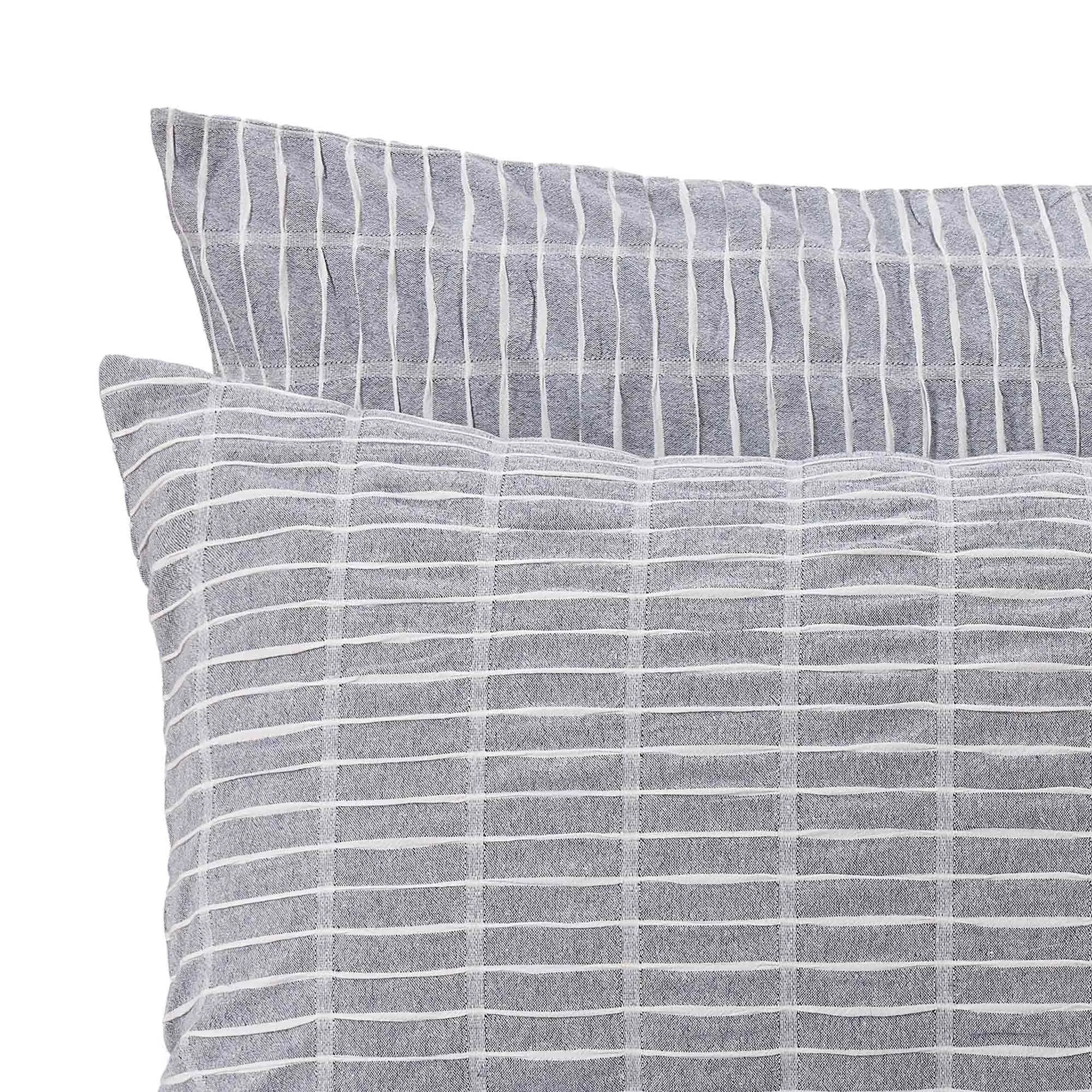 Bayan Pillowcase [Dark blue/Natural white]