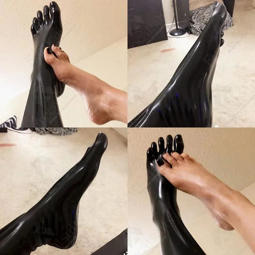 Black Latex Socks