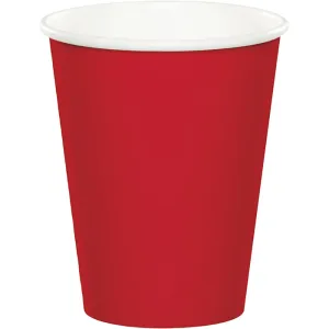 Bulk Classic Red Value Friendly 9 oz Hot & Cold Paper Cups (96 per Case)