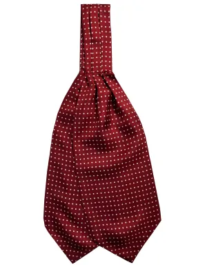 Burgundy Printed Polka Dot Cravat