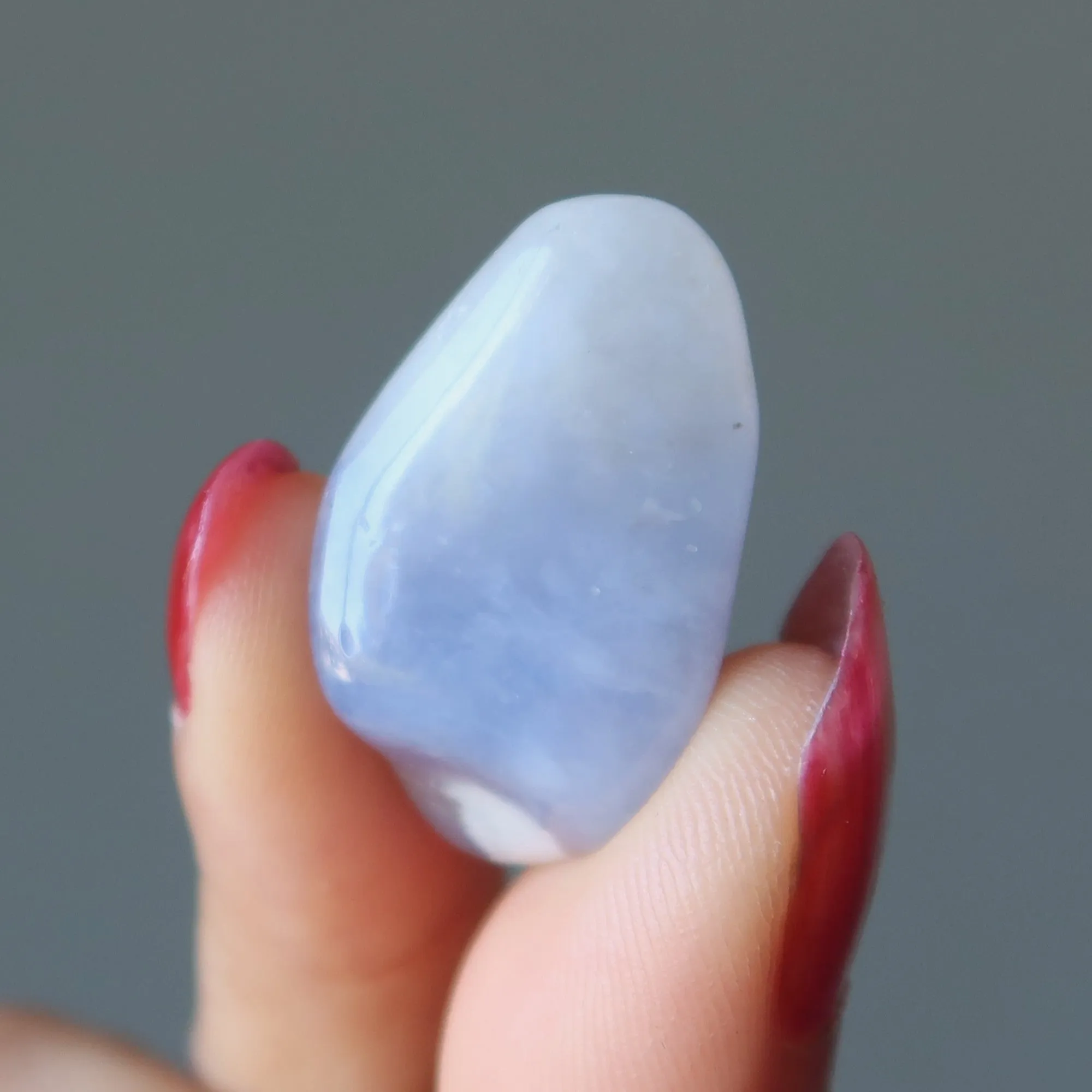 Chalcedony Tumbled Stone Blue Crystal