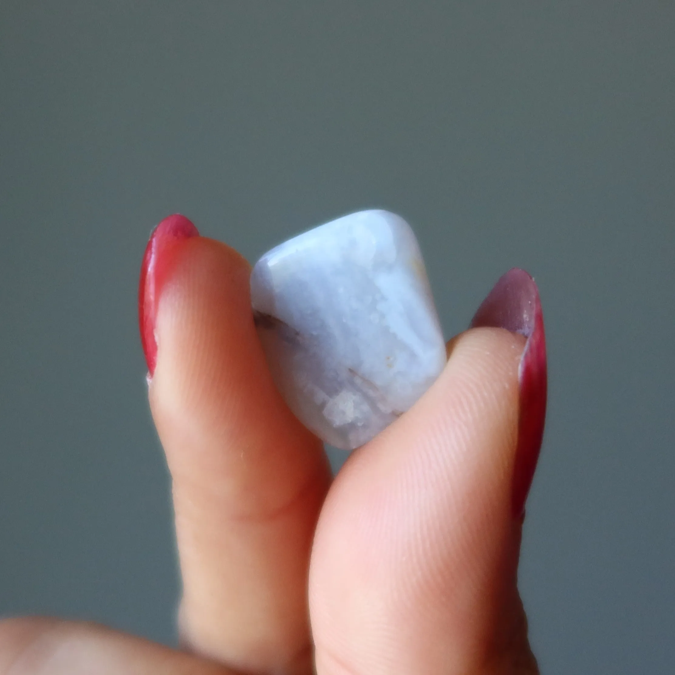 Chalcedony Tumbled Stone Blue Crystal