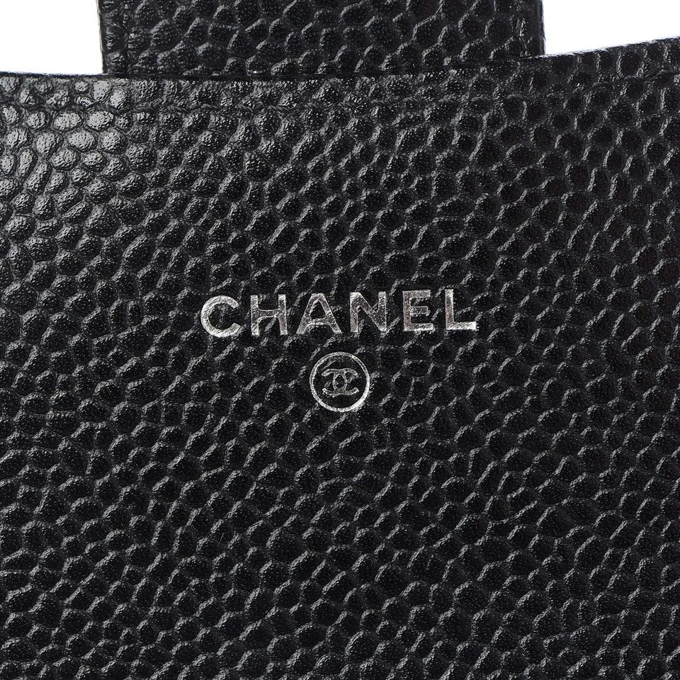 Chanel Large Black Caviar Quilted Flap Wallet with Gusset – Elegant Luxury Accessory