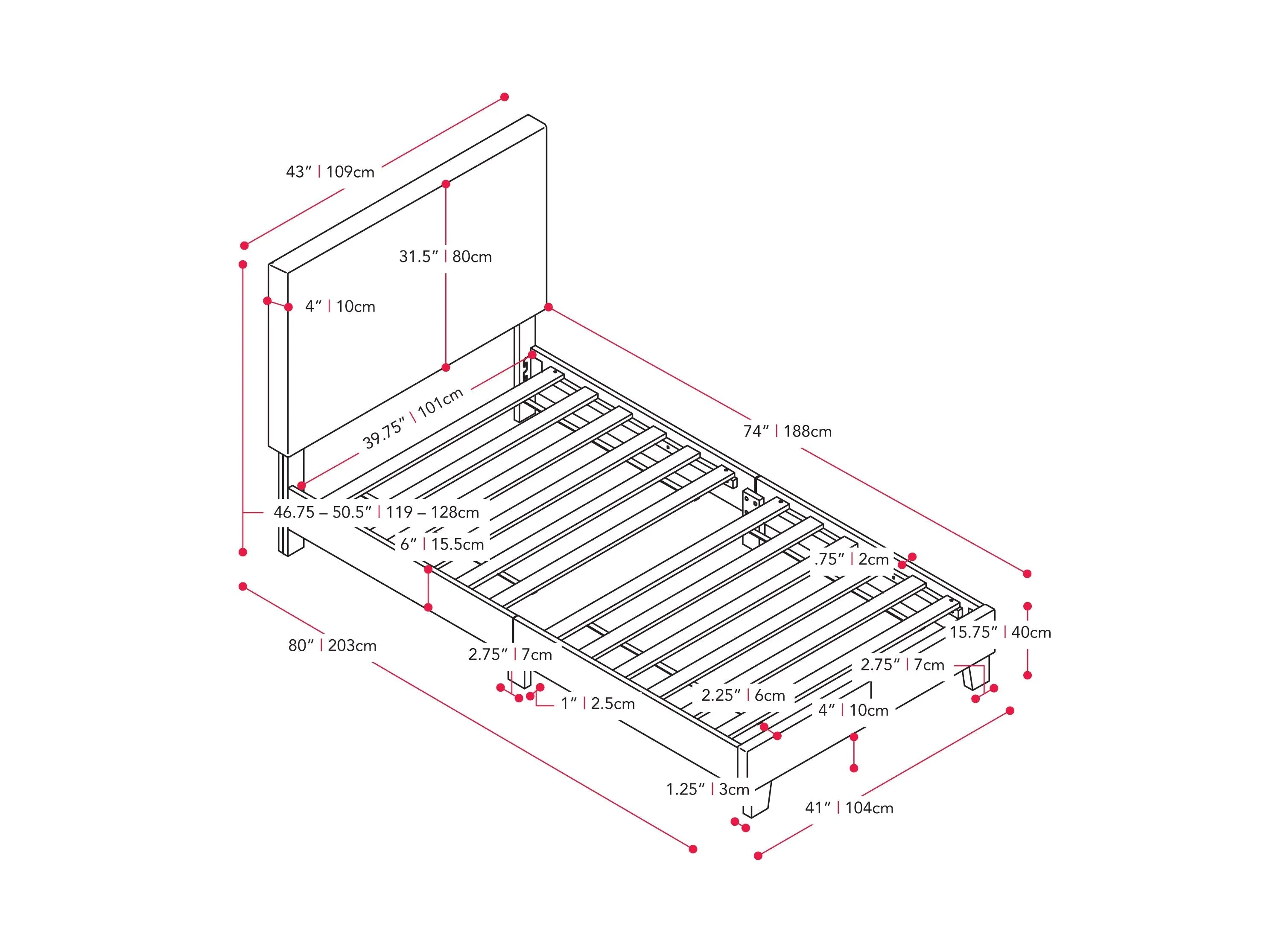 Clay Contemporary Twin / Single Bed