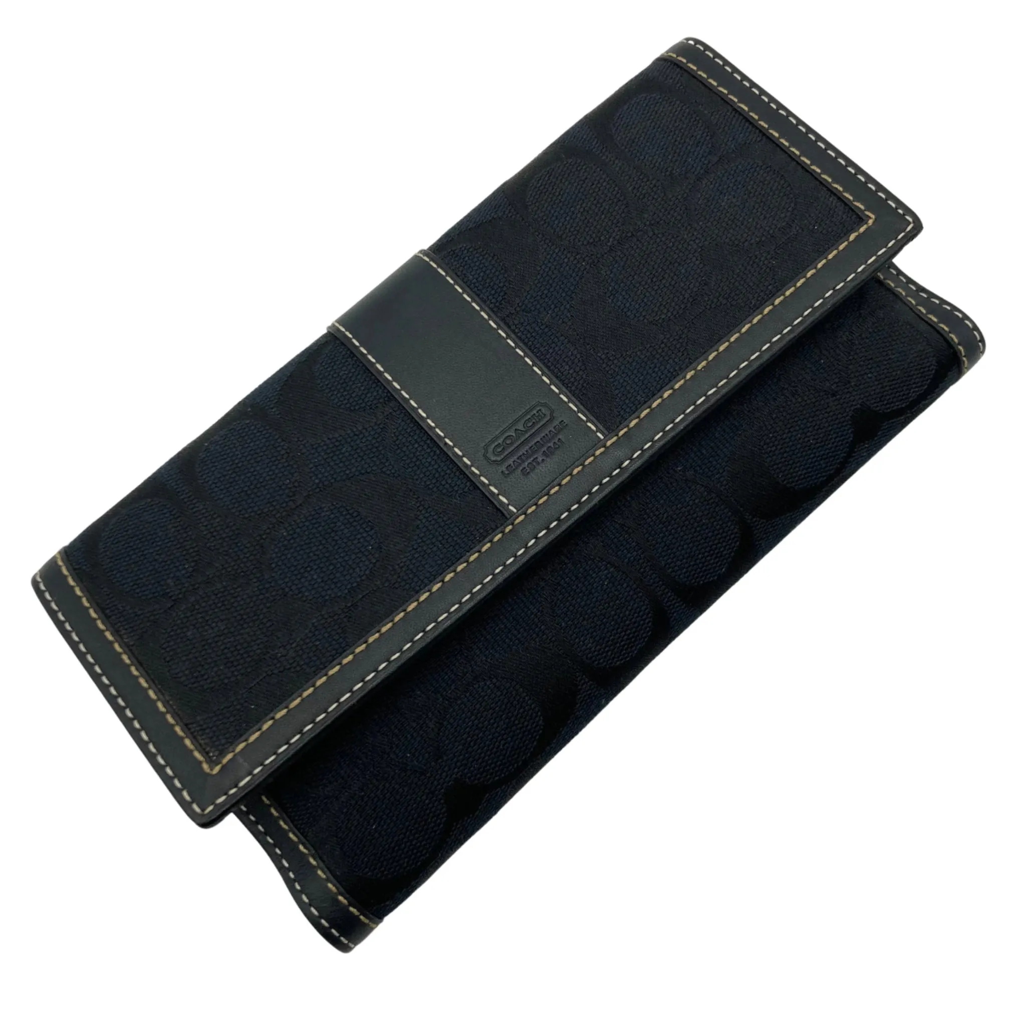 Coach Black Monogram Wallet and Checkbook Holder