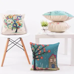 Decorative Tree Printed Home Cute Pillow Cases