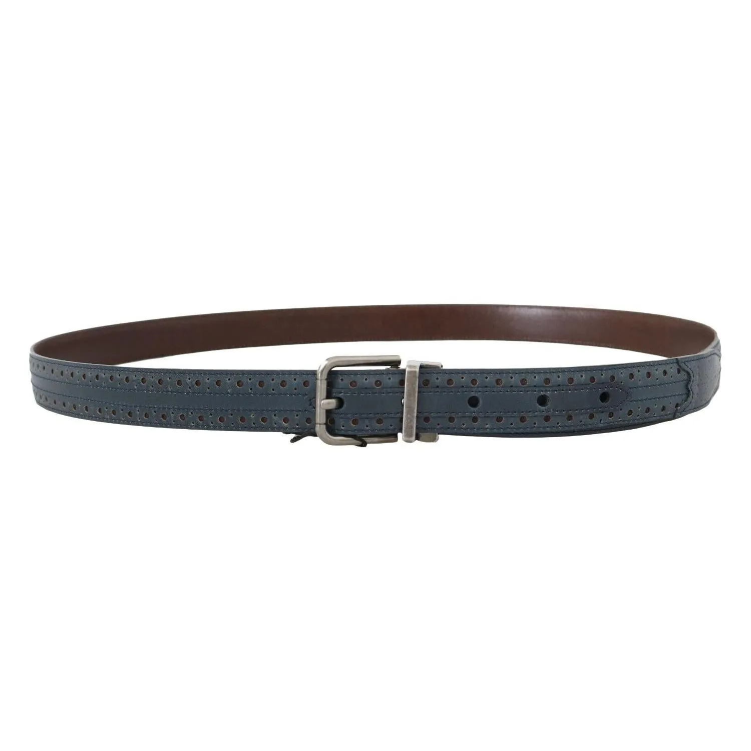 Dolce & Gabbana Elegant Blue Leather Men's Belt