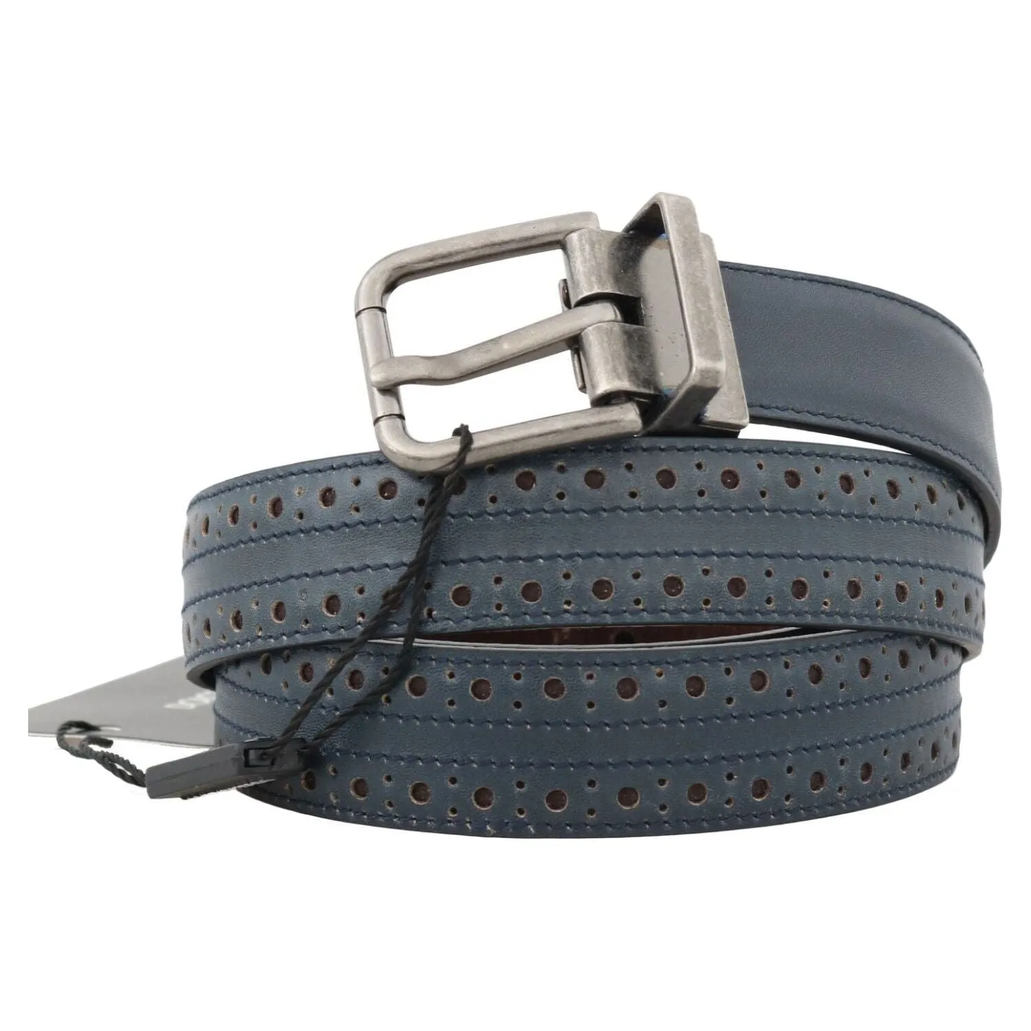 Dolce & Gabbana Elegant Blue Leather Men's Belt