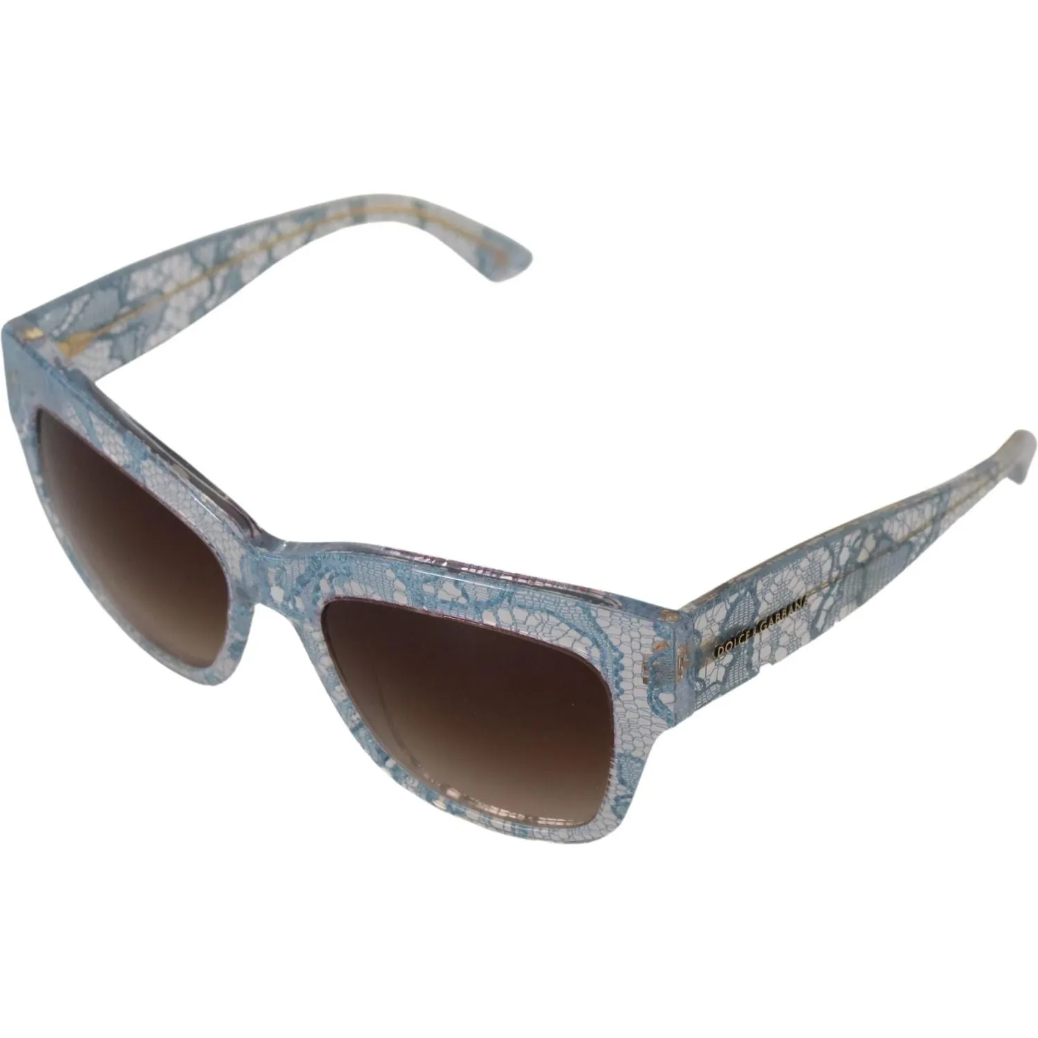 Dolce & Gabbana Elegant Lace-Trimmed Gradient Sunglasses