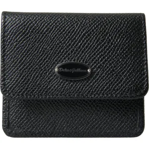 Dolce & Gabbana Elegant Leather Bifold Coin Purse Wallet