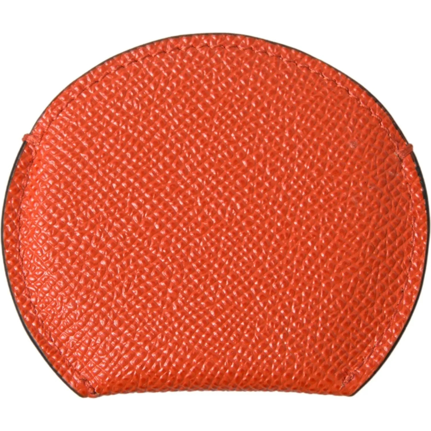 Dolce & Gabbana Elegant Orange Calfskin Mirror Holder