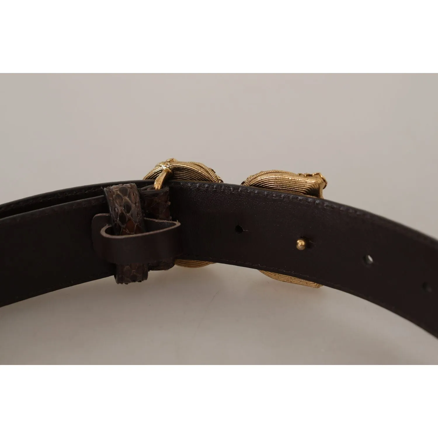 Dolce & Gabbana Elegant Snakeskin Leather Belt