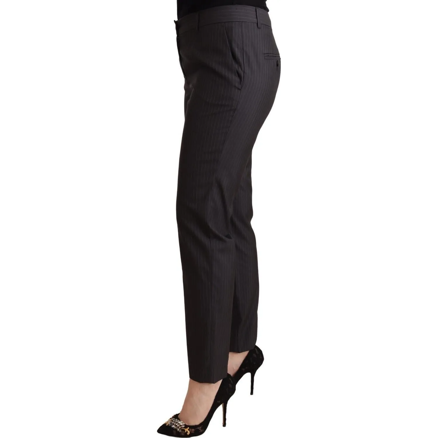 Dolce & Gabbana Elegant Tailored Virgin Wool and Silk Pants