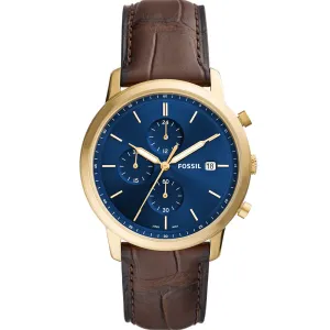 Fossil FS5942 Minimalist Brown Leather Mens Watch