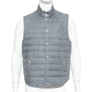 Gray Padded High Neck Vest