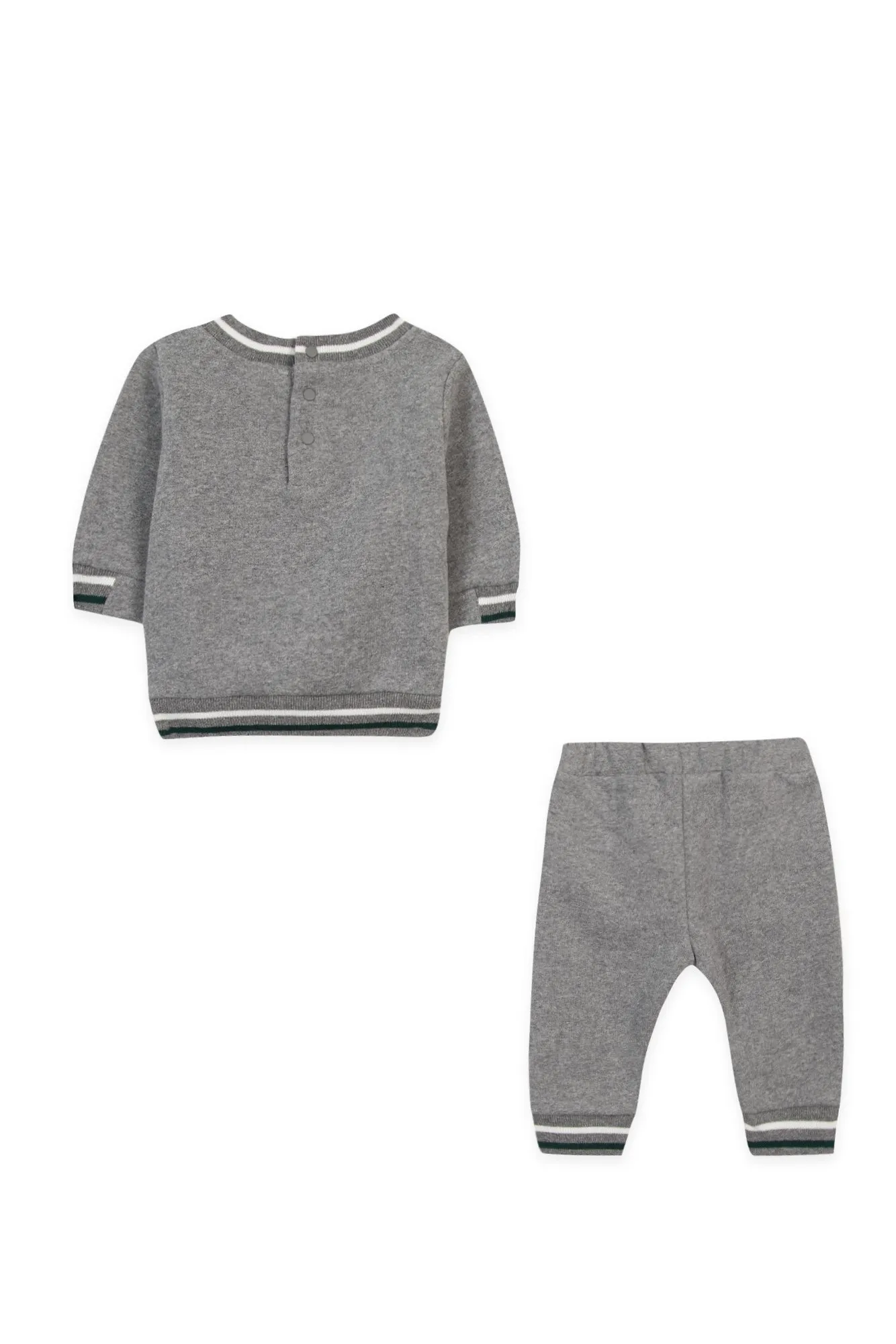 Heather Gray Patch Jogging Suit