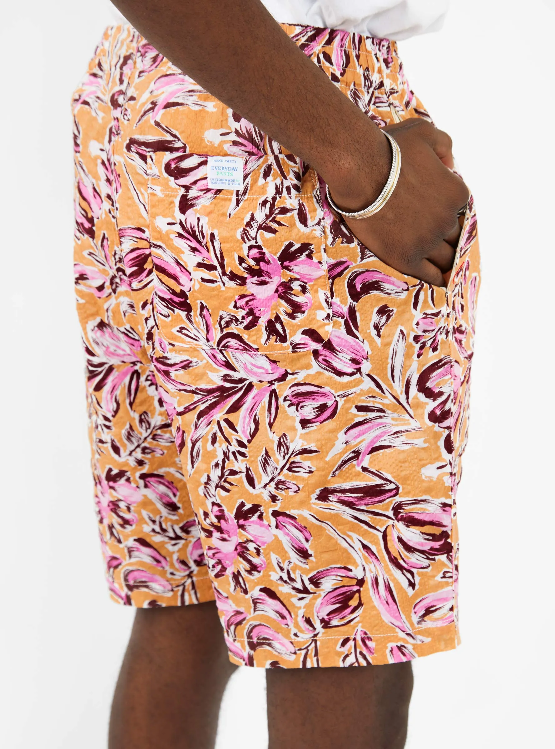 Home Party Shorts Orange Floral