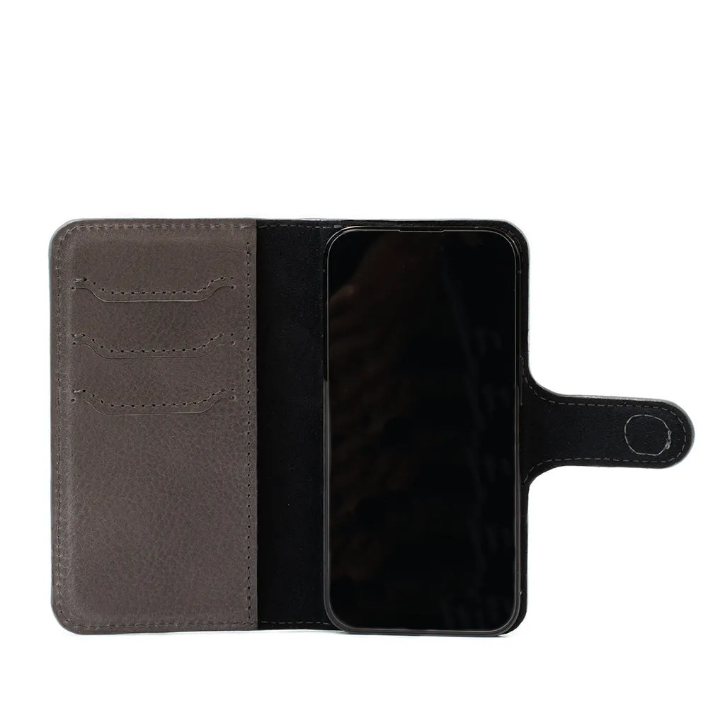 iPhone 16 series Leather MagSafe Folio Case Wallet with Grip