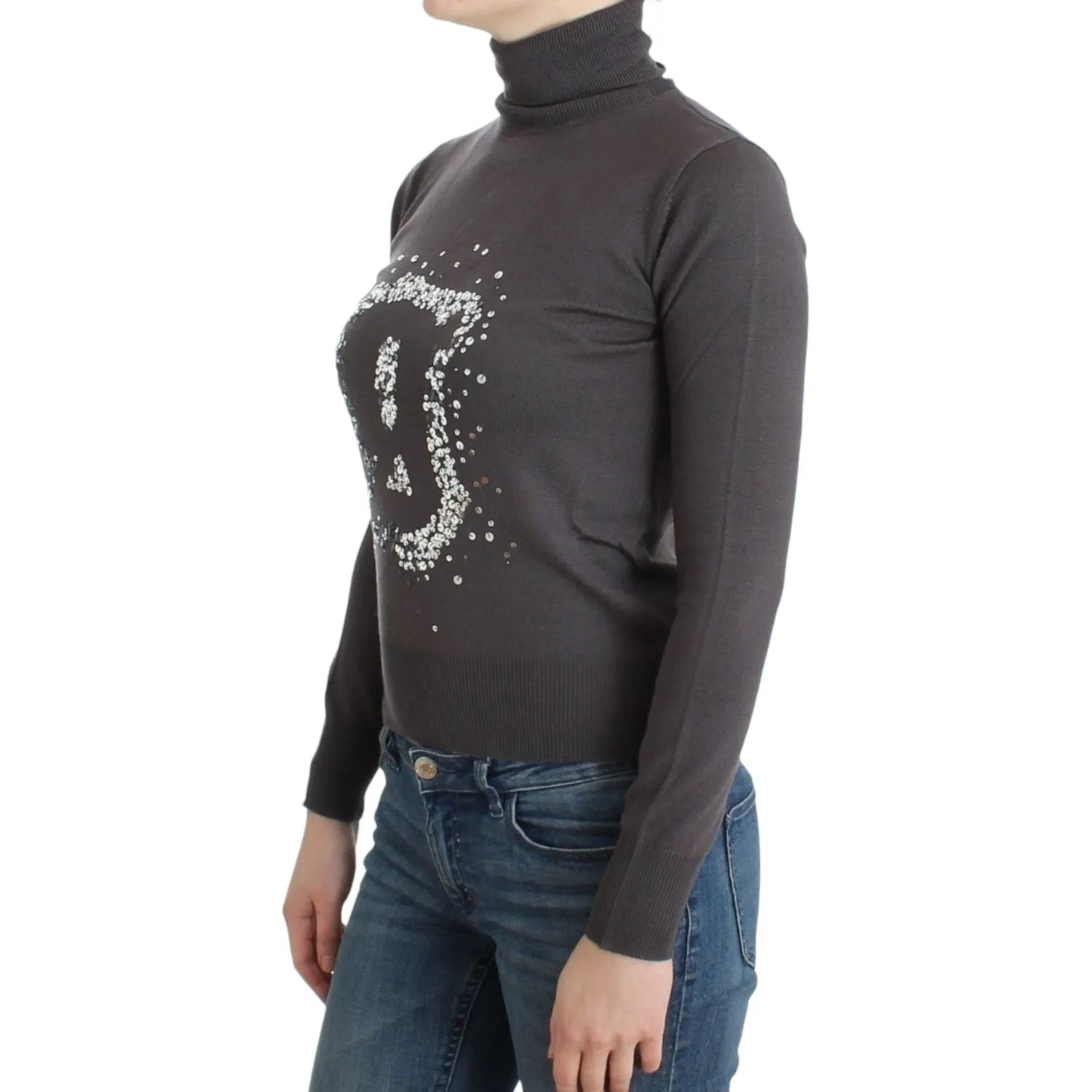 John Galliano Elegant Virgin Wool Turtleneck Sweater