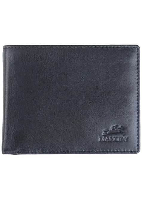 Mancini Leather Men's Center Wing RFID Wallet with Coin Pocket