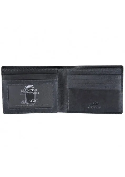 Mancini Leather Men's Wallet Left Wing RFID Billfold