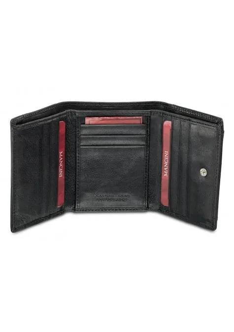 Mancini Leather Men's Wallet with Trifold Wing RFID