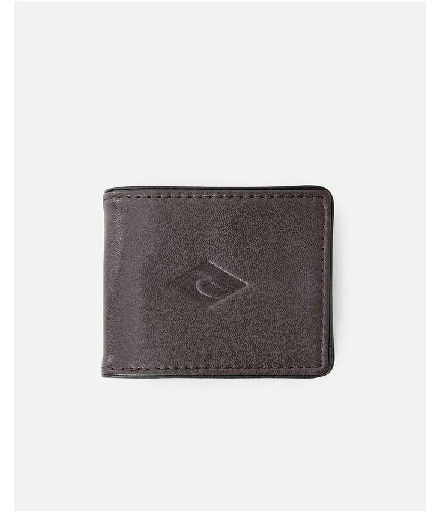 MEN'S LAYERED RFID 2-IN-1 LEATHER WALLET - BROWN