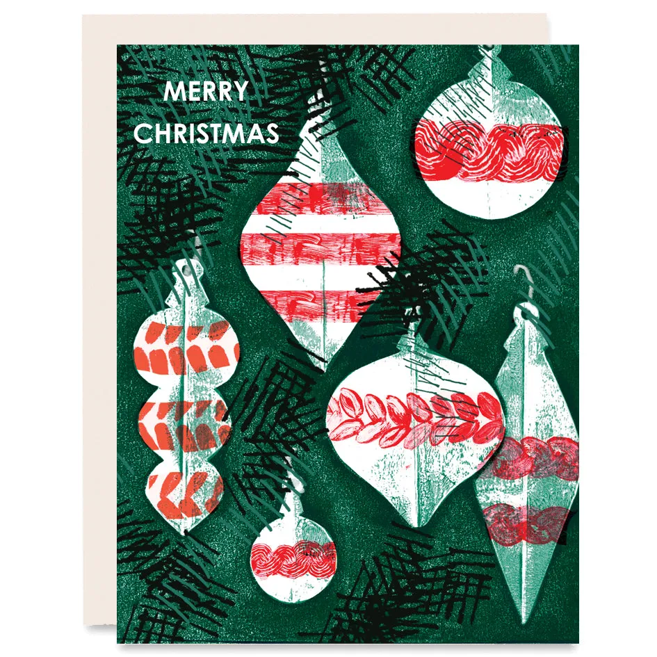 Merry Christmas Indigo Printed Card