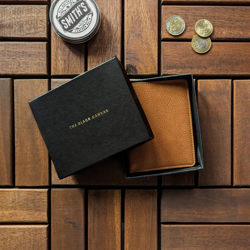 Minimalist Bi-Fold Wallet - Whisky Tan [Cow Nappa]