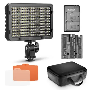 NEEWER 176 LED Panel Light Kit with Case