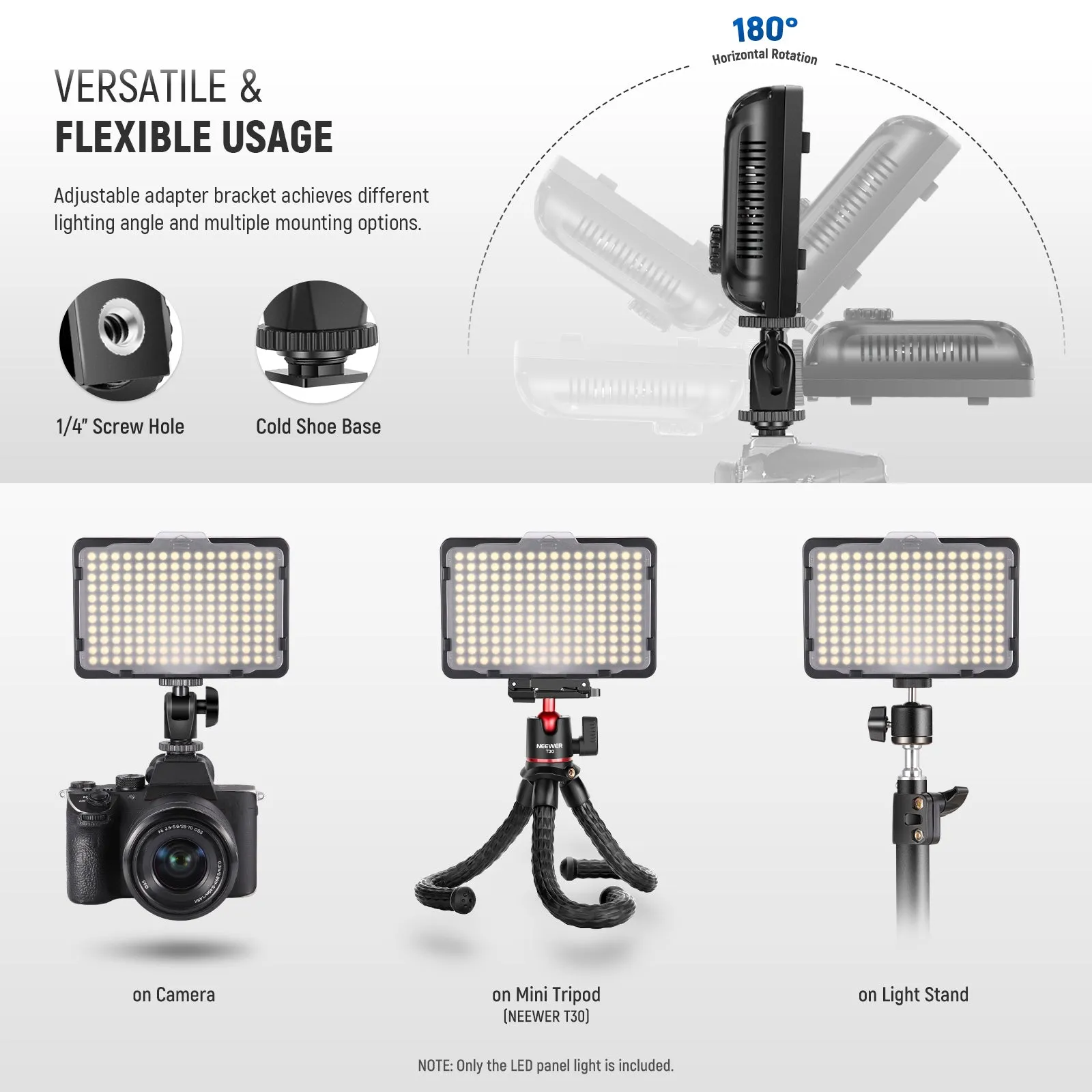 NEEWER 176 LED Panel Light Kit with Case