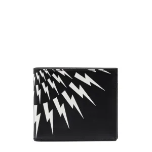 Neil Barrett Fair-Isle Thunderbolt Leather Bi-Fold Wallet