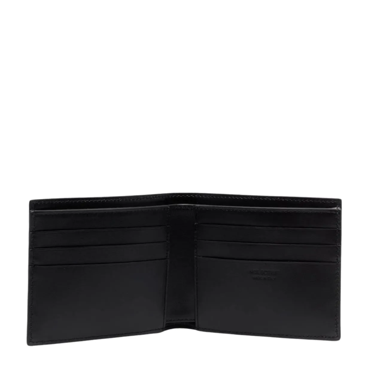 Neil Barrett Fair-Isle Thunderbolt Leather Bi-Fold Wallet