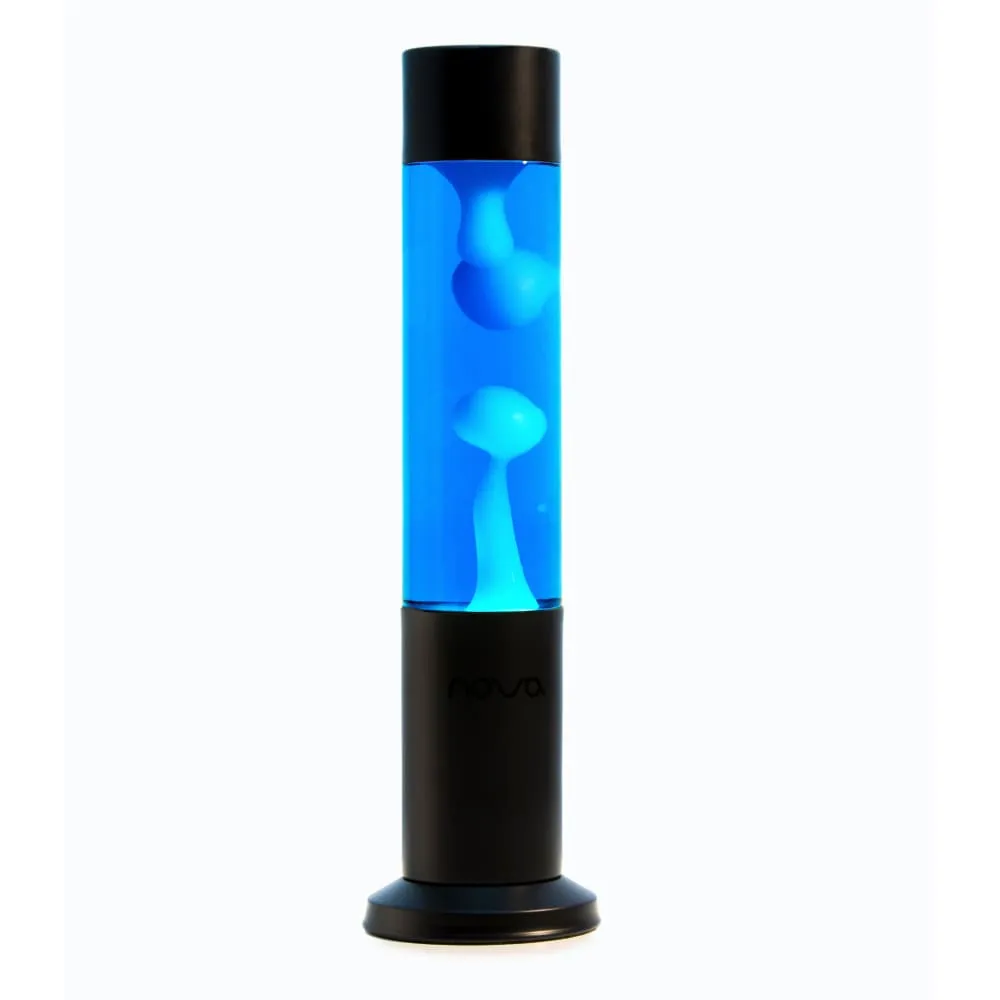 Nova Lava Lamp Blue with White Wax