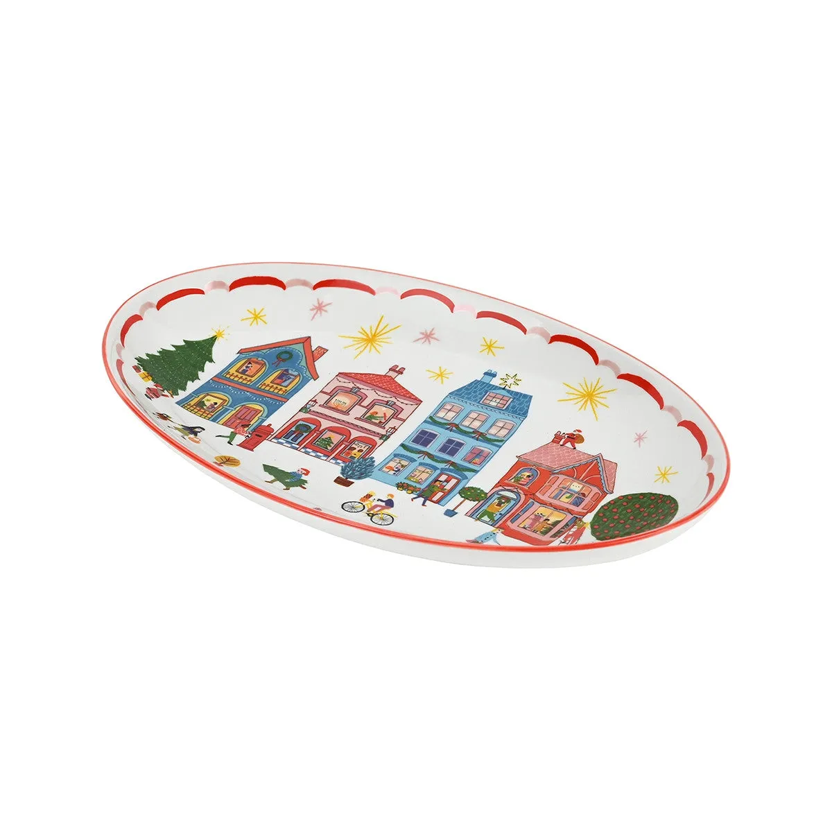 Porto Night Before Oval Platter Pink 32cm