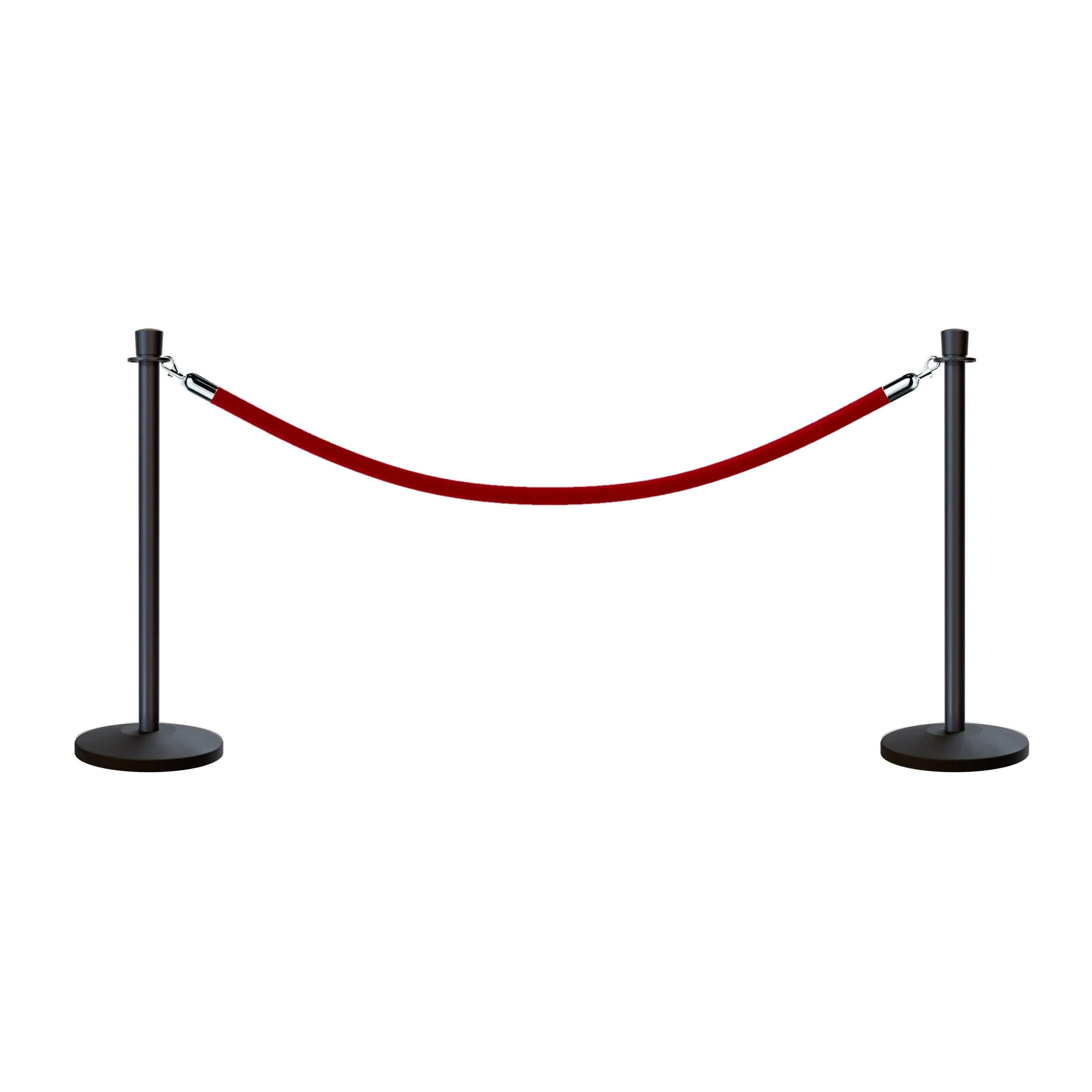 Post and Rope Stanchion Kit, Crown Top Posts, 6 Ft. Velvet Foam Core Rope - Montour Line