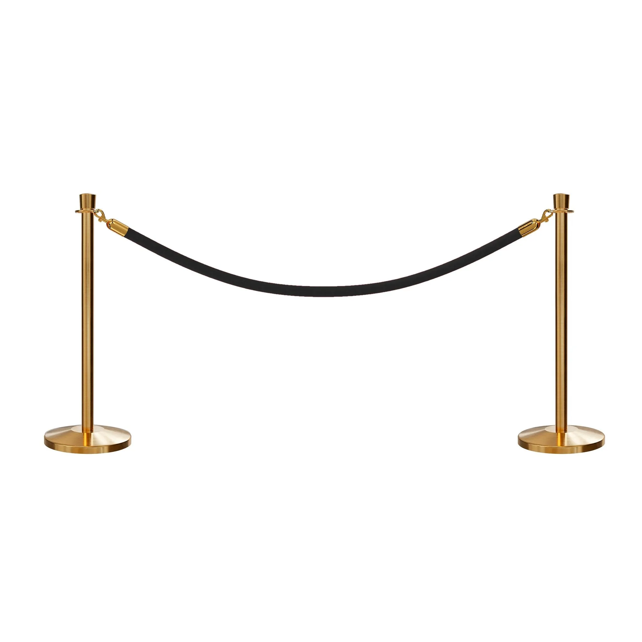 Post and Rope Stanchion Kit, Crown Top Posts, 6 Ft. Velvet Foam Core Rope - Montour Line